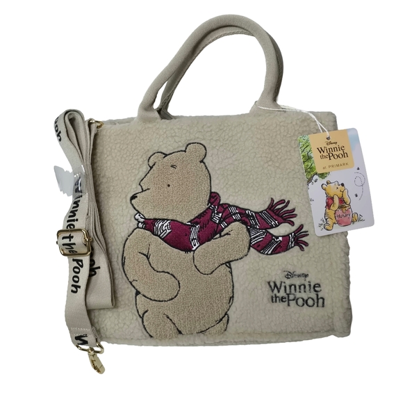 Disney Handbags - Disney Primark Winnie the Pooh Sherpa Cream Crossbody Satchel NWT